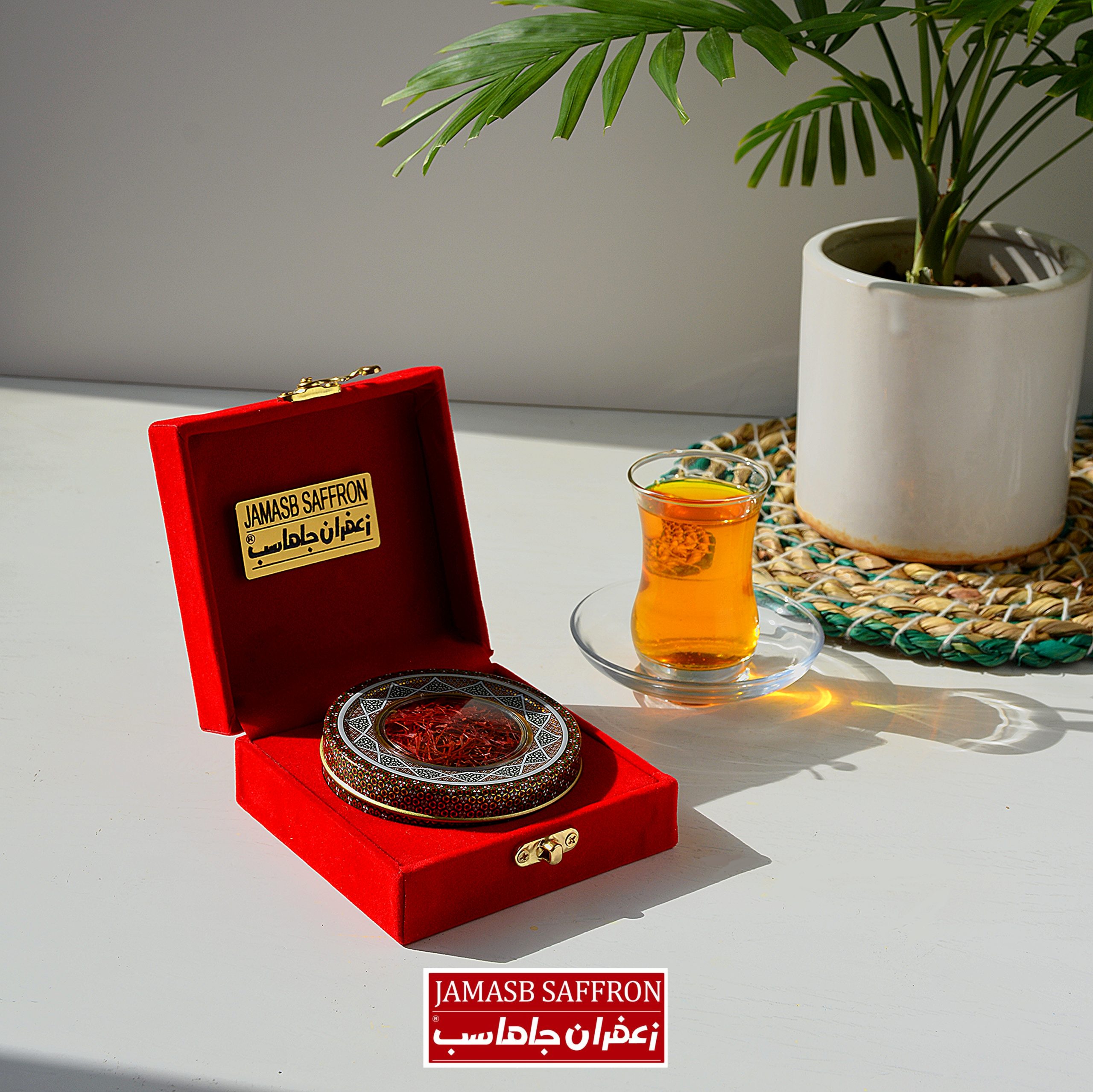 پک هدیه زعفران خاتم کاری زرین (جعبه چوبی لوکس) - Image 3